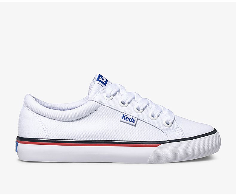 Keds Kids White Casuals Shoes - Keds Jump Kick Canvas 694GYVNXU